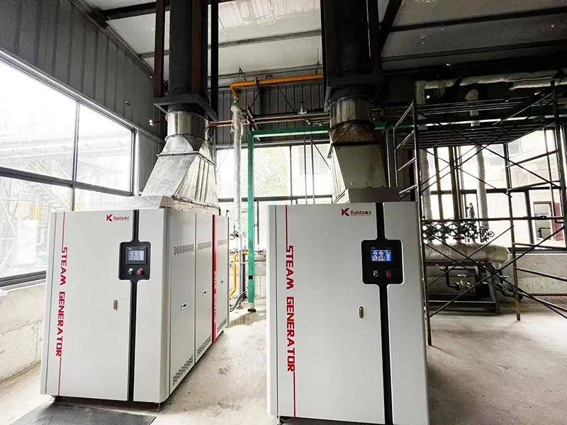 陕西某贵金属企业再次复购2台1.3吨凯大变频蒸汽发生器